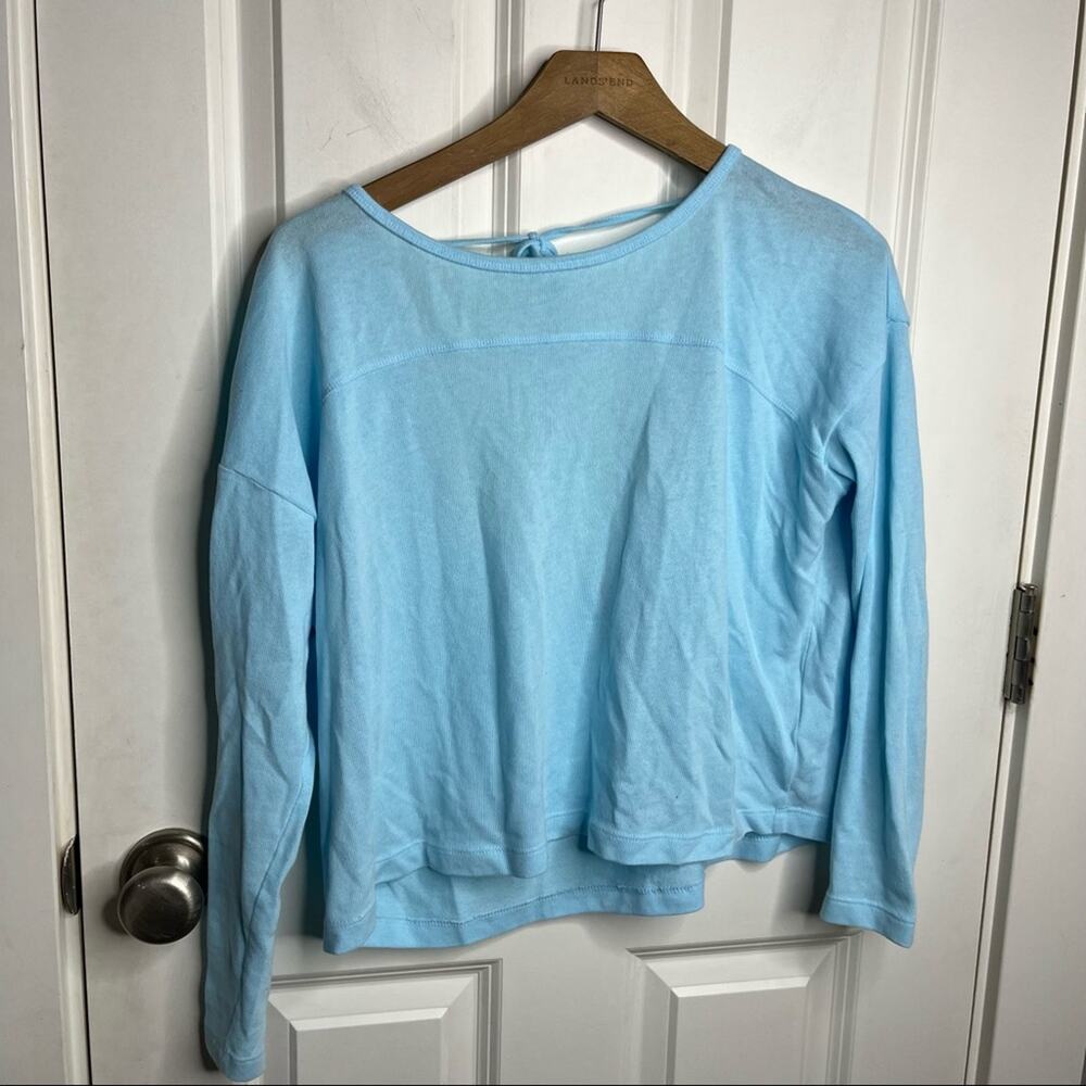 Sweaty Betty Light Blue Lightweight Tie Back Long Sleeve Size XS